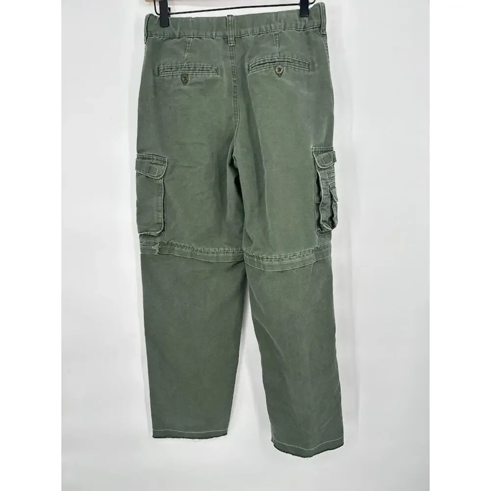 Boy Scouts of America BSA Green‎ Cargo Canvas Convertible Pants Youth Size 12